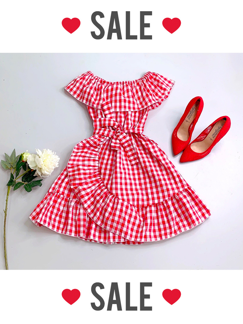 Хлопковое летнее платье в клетку Хлопковое летнее платье в клетку | PUSHKA SHOP