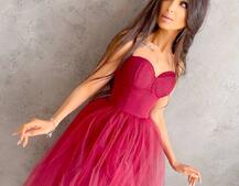 Платье-бюстье с чашечками и пышной юбкой Платье-бюстье с чашечками и пышной юбкой | PUSHKA SHOP