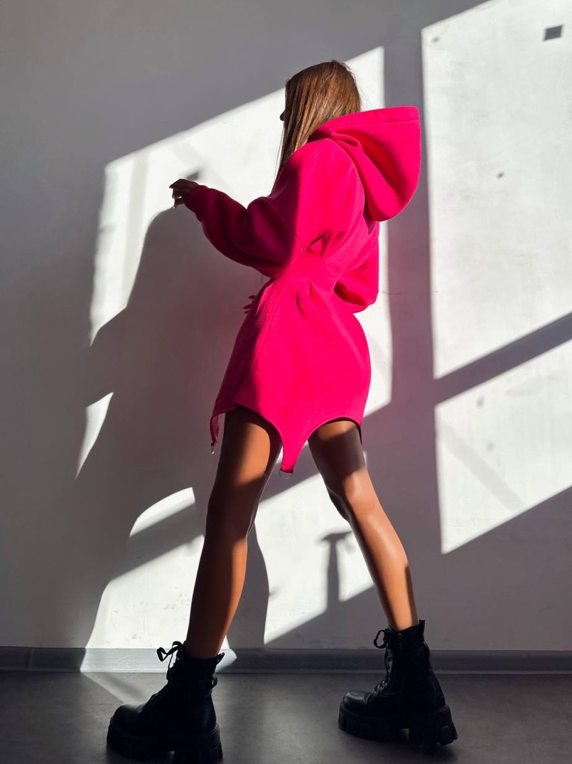 Тепле приталене худі з капюшоном на флісі + корсет на шнурівці Можна носити з корсетом та без | PUSHKA SHOP