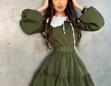 Платье со съёмным воротничком и подъюбником Платье со съёмным воротничком и подъюбником | PUSHKA SHOP