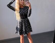 Корсетна сукня з пишною спідницею в квітковий Принт  Корсетна сукня з пишною спідницею в квітковий Принт  | PUSHKA SHOP