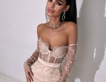 Мереживний комплект: корсет + спідниця   | PUSHKA SHOP