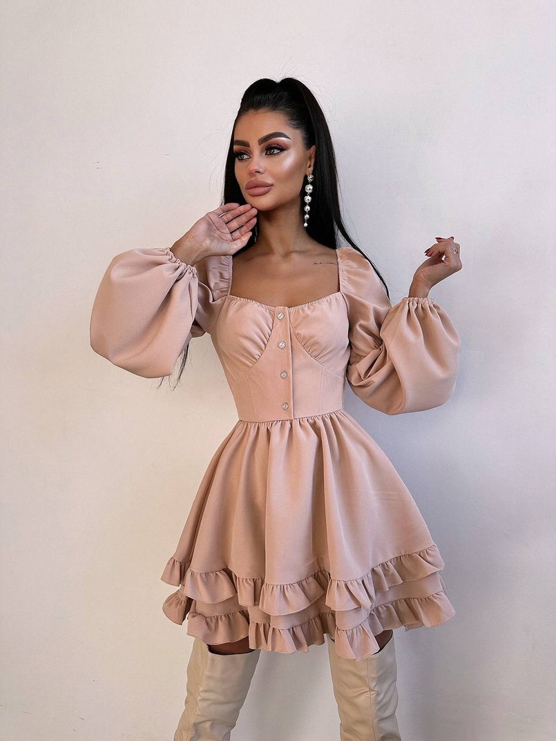 Лялькова сукня з пишною спідницею та корсетним верхом  Лялькова сукня з пишною спідницею та корсетним верхом  | PUSHKA SHOP