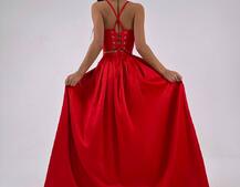 Атласний комплект: корсет + спідниця максі Атласний комплект: корсет + спідниця максі | PUSHKA SHOP