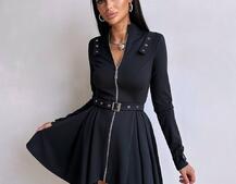 Сукня з пишною спідницею і поясом Сукня з пишною спідницею і поясом | PUSHKA SHOP