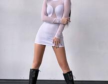 Трикотажна сукня з вставками сітки Трикотажна сукня з вставками сітки | PUSHKA SHOP