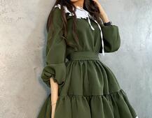 Платье со съёмным воротничком и подъюбником Платье со съёмным воротничком и подъюбником | PUSHKA SHOP