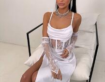 Комплект: корсет+ рукавички + спідниця максі | PUSHKA SHOP