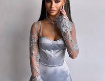 Атласна корсетна сукня-бюстьє + мереживне болеро | PUSHKA SHOP