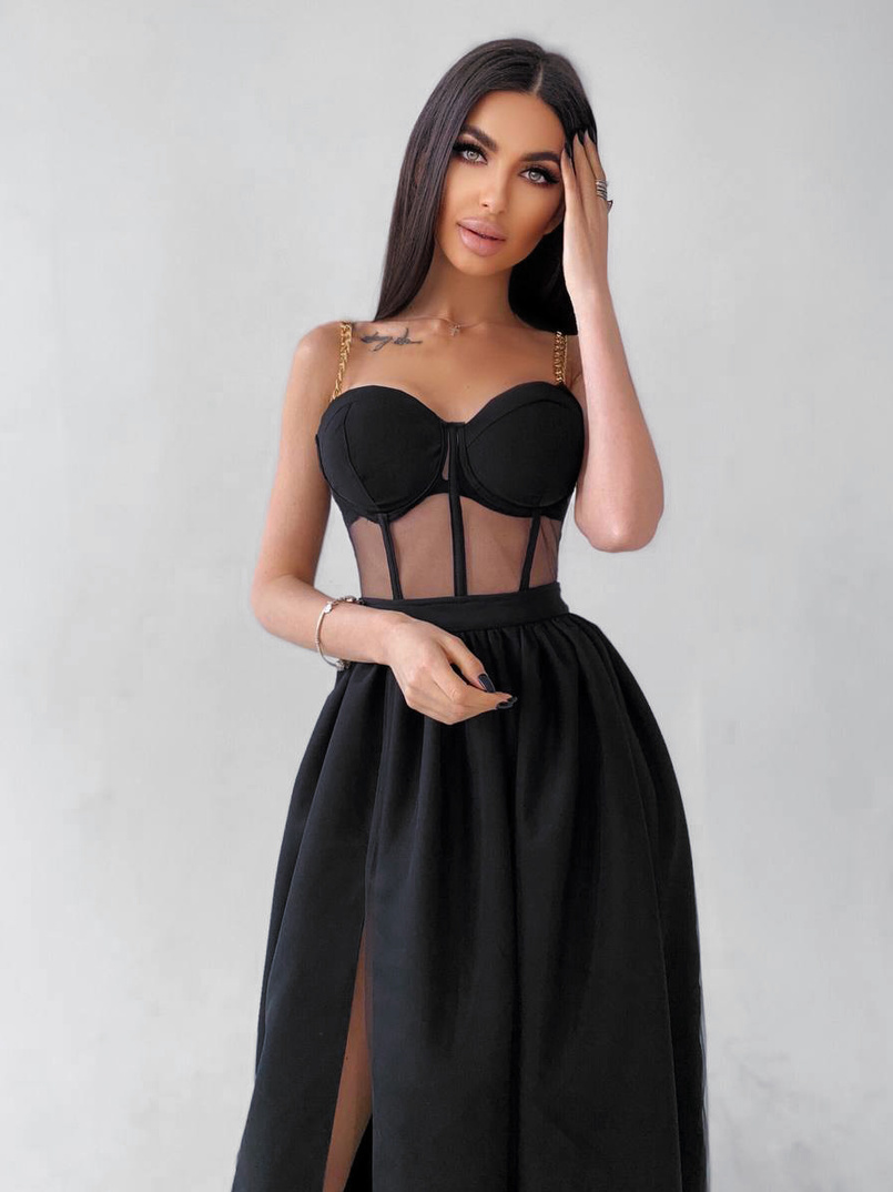 Платье-бюстье с чашечками и элементами корсета Платье-бюстье с чашечками и элементами корсета | PUSHKA SHOP