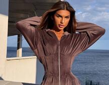 Велюровий комбінезон з елементами корсету | PUSHKA SHOP