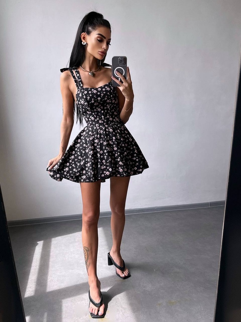 Корсетна сукня з подвійною спідницею  | PUSHKA SHOP