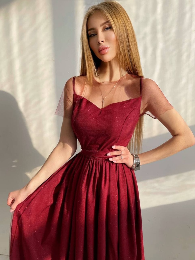 Платье-макси из сетки   с блестками Платье-макси из сетки   с блестками | PUSHKA SHOP