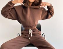 Базовый костюм на флисе с объемными капюшоном  Базовый костюм на флисе с объемными капюшоном  | PUSHKA SHOP