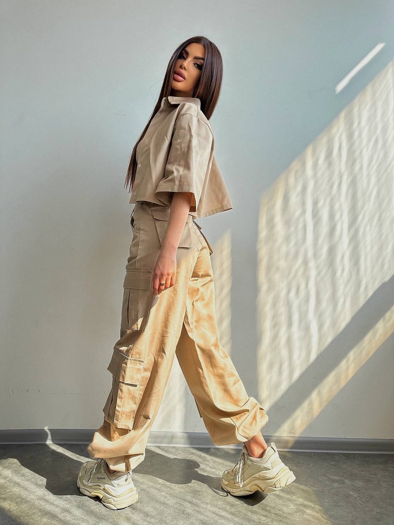 Комплект: сорочка та штани карго Комплект: сорочка та штани карго | PUSHKA SHOP