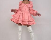 Корсетна сукня  з пишною подвійною спідницею та рюшами  | PUSHKA SHOP