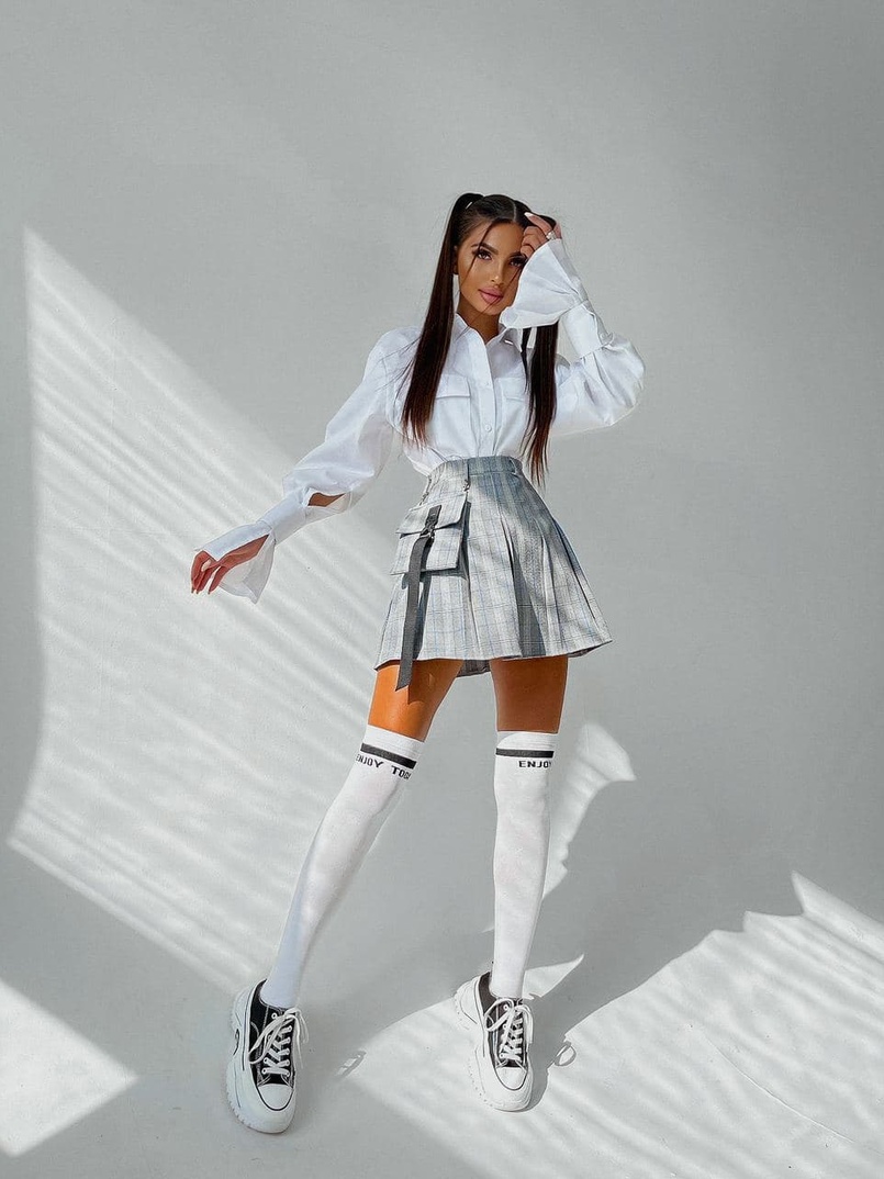 Юбка в складку с отстегивающимся карманом  Юбка в складку с отстегивающимся карманом  | PUSHKA SHOP