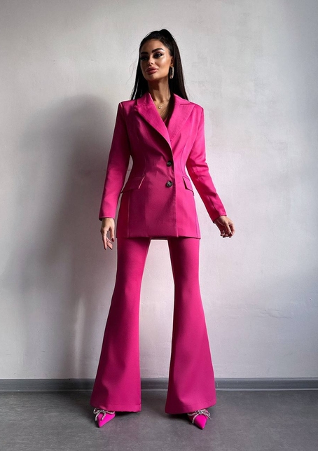 Костюм: піджак на підкладці, штани кльош+ жилет  | PUSHKA SHOP