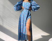 Платье миди со шнуровкой на спинке Платье миди со шнуровкой на спинке | PUSHKA SHOP