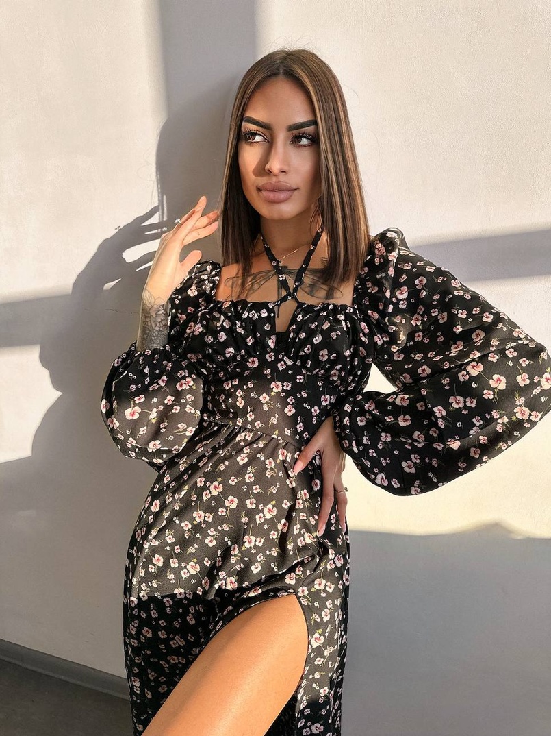 Улюблена сукня-міді зі шнурівкою на талії  Улюблена сукня-міді зі шнурівкою на талії  | PUSHKA SHOP