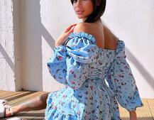 Сукня з квітковим принтом з воланами на ґудзиках Сукня з квітковим принтом з воланами на ґудзиках | PUSHKA SHOP