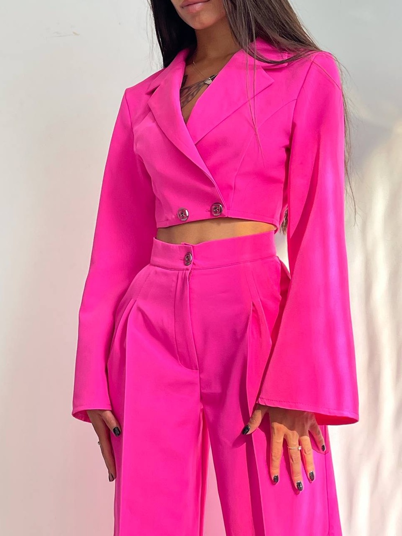 Брючный костюм с широкими штанами  | PUSHKA SHOP