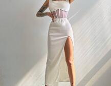 Сукня-міді з елементами корсету Сукня-міді з елементами корсету | PUSHKA SHOP