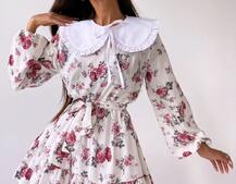 Платье со съёмным воротничком и подъюбником Платье со съёмным воротничком и подъюбником | PUSHKA SHOP