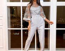 Эффектный комбинезон с кружевным верхом Эффектный комбинезон с кружевным верхом | PUSHKA SHOP