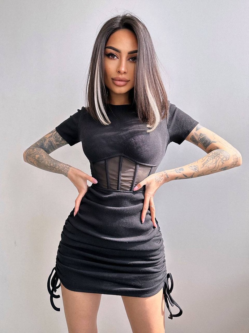 Сукня-міні  з елементами корсету  Довжину спідниці можна регулювати  Сукня-міні  з елементами корсету  Довжину спідниці можна регулювати  | PUSHKA SHOP