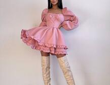 Лялькова сукня з пишною спідницею та корсетним верхом  | PUSHKA SHOP