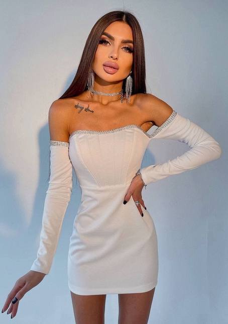 Корсетное платье,декорированное стразами   Корсетное платье,декорированное стразами   | PUSHKA SHOP