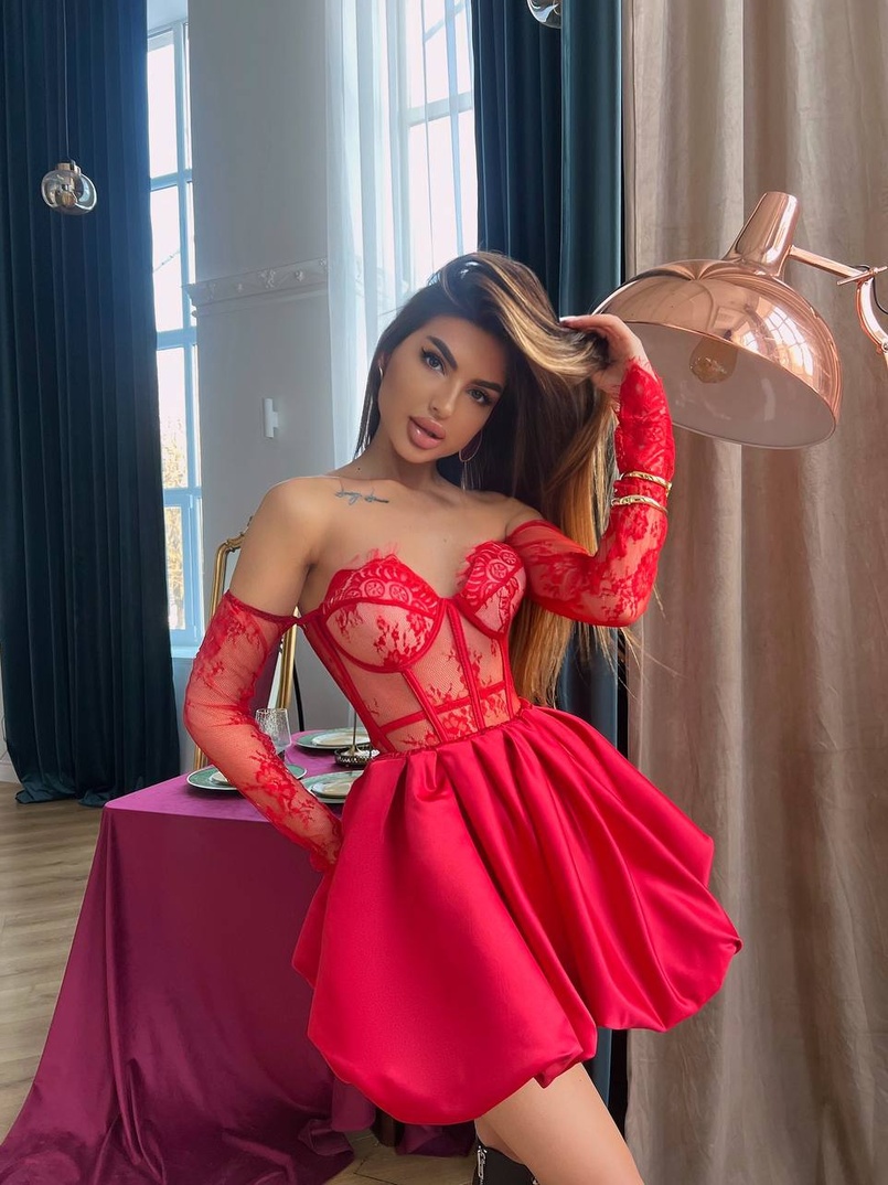 Комплект : мереживний корсет  з чашечками+ спідниця балон  | PUSHKA SHOP