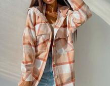 Кашемировая рубашка в клетку с капюшоном  | PUSHKA SHOP