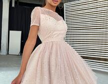 Платье-мини с голографическими блестками Платье-мини с голографическими блестками | PUSHKA SHOP