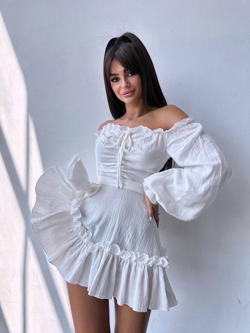 Муслінова сукня з рюшами   Муслінова сукня з рюшами   | PUSHKA SHOP