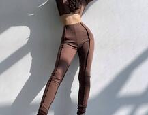 Комплект: топ зі шнурівкою на грудях + легінси | PUSHKA SHOP