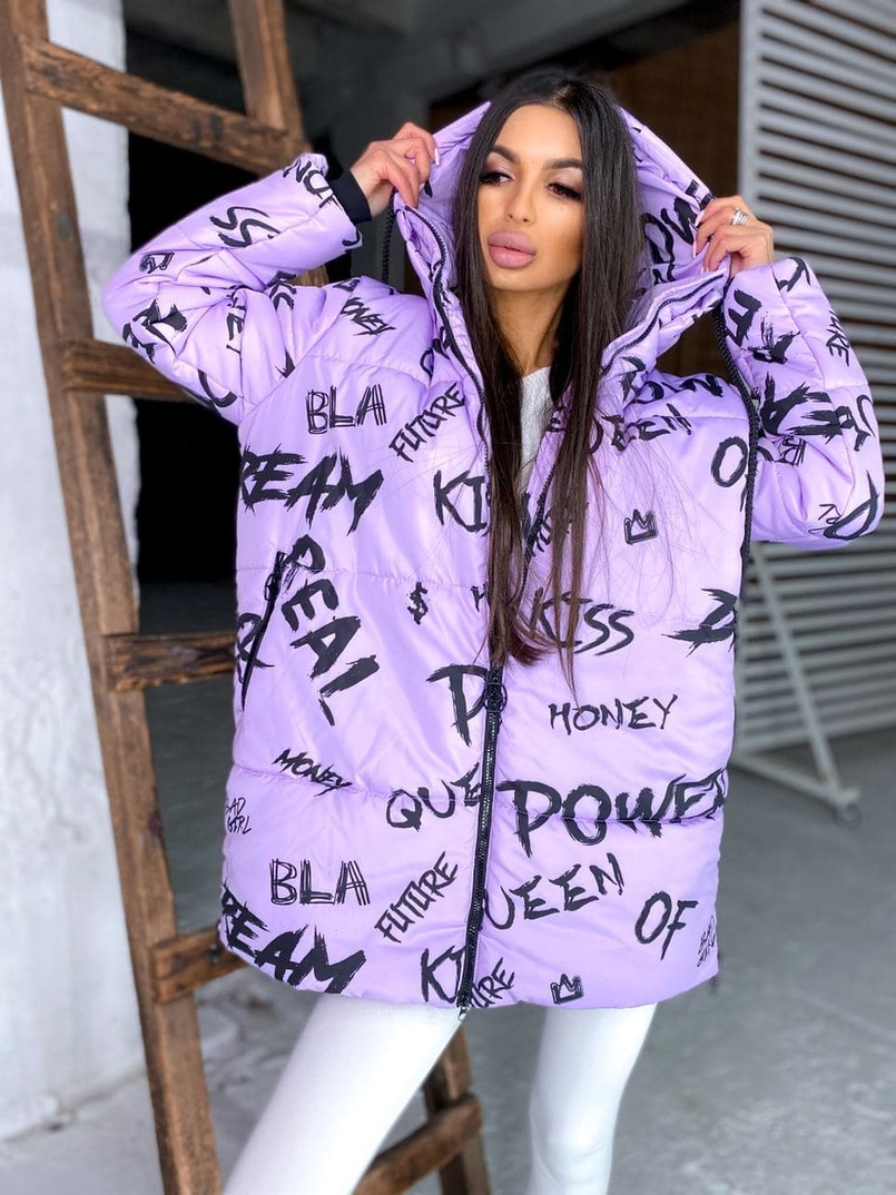 Тёплая куртка с креативным принтом❄️ Тёплая куртка с креативным принтом❄️ | PUSHKA SHOP