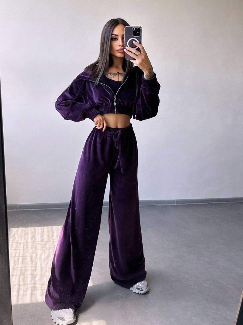 Велюровий комплект трійка  | PUSHKA SHOP