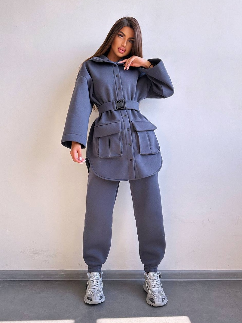 Комплект: тепла сорочка на кнопках + джоггери | PUSHKA SHOP