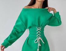Худи на флисе + корсет на шнуровке  | PUSHKA SHOP