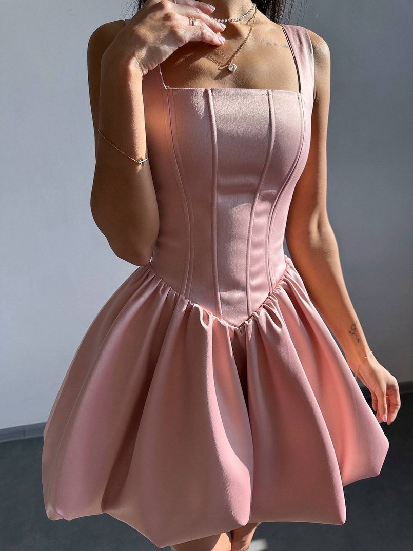 Атласна корсетна сукня міні  | PUSHKA SHOP