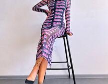 Сукня міді з принтом  | PUSHKA SHOP