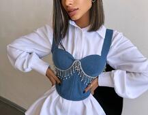 корсет декорований камінцями  Ручна робота | PUSHKA SHOP