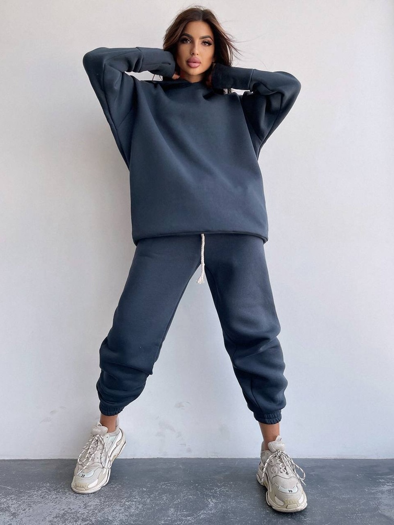 Тёплый комплект: худи + спортивные штаны  Тёплый комплект: худи + спортивные штаны  | PUSHKA SHOP