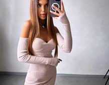 Трикотажна сукня міні з чашечками  | PUSHKA SHOP