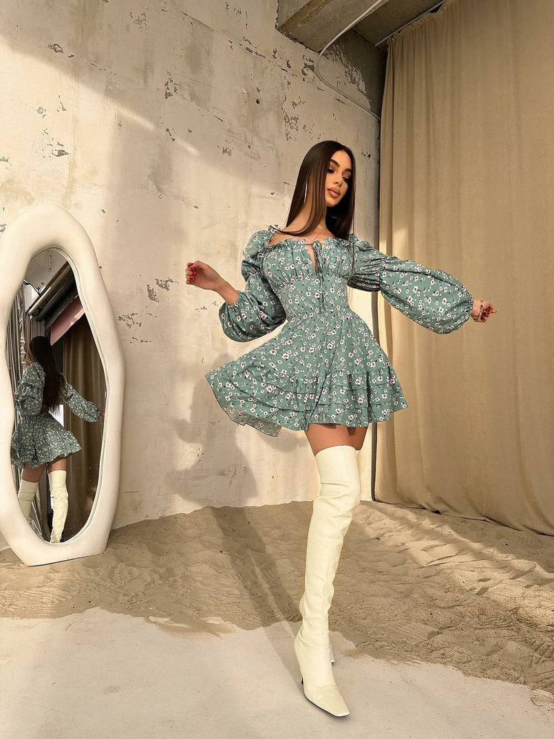 Сукня з воланами та шнурівкою по спинці Сукня з воланами та шнурівкою по спинці | PUSHKA SHOP