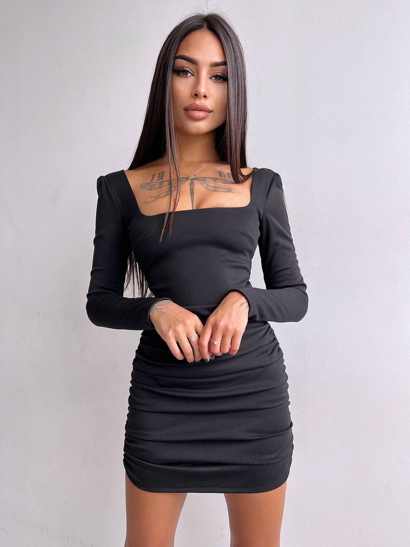 Сукня міні зі шнурівкою на спинці | PUSHKA SHOP