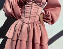 Сукня з корсетом, декорованим стразами  Ручна робота  Сукня з корсетом, декорованим стразами  Ручна робота  | PUSHKA SHOP