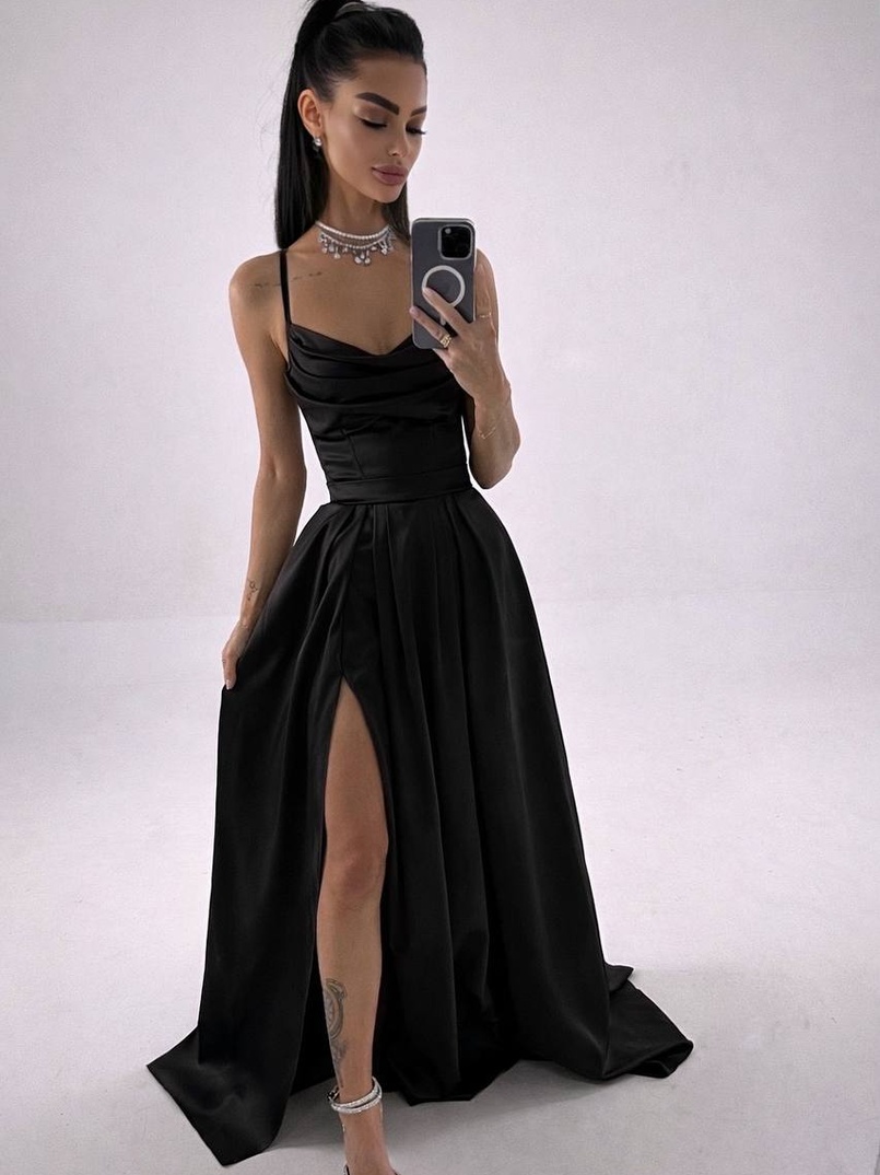 Атласний комплект: корсет + спідниця максі  | PUSHKA SHOP